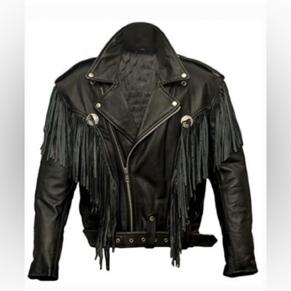 Fringe Leather Jacket